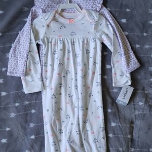 Carters baby girl sleeper gown